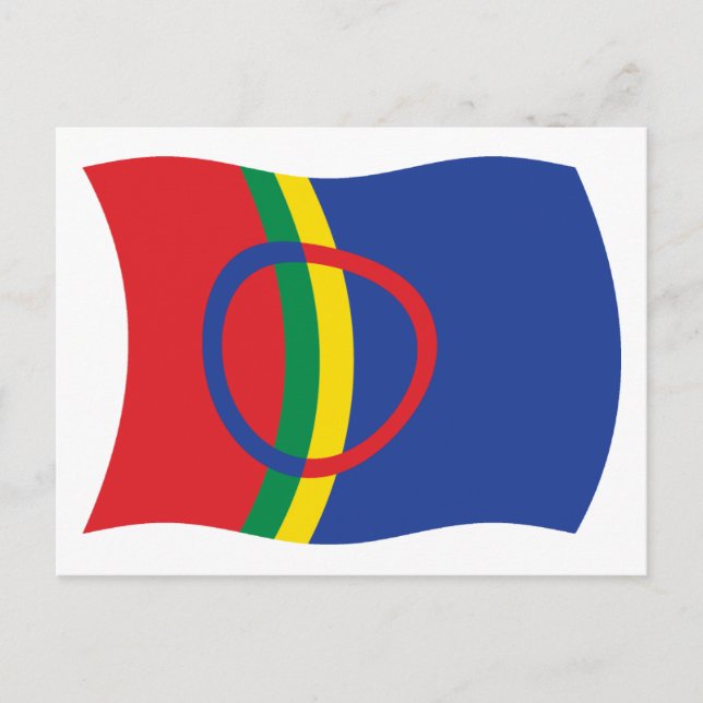 Carte postale du drapeau des gens Sami (Devant)