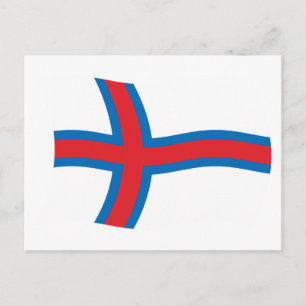 Carte postale du drapeau des îles Féroé