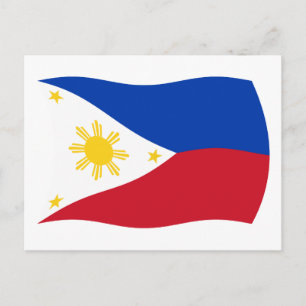 Carte postale du drapeau des Philippines
