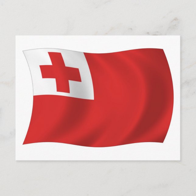 Carte postale du drapeau des Tonga (Devant)