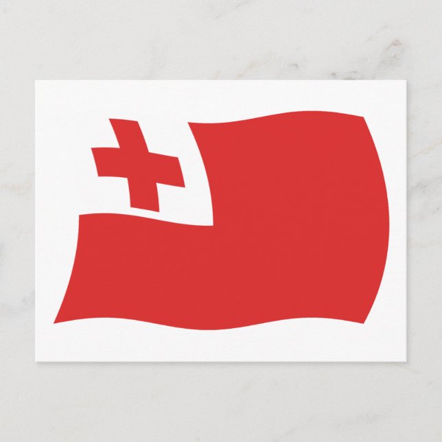 Carte postale du drapeau des Tonga (Devant)