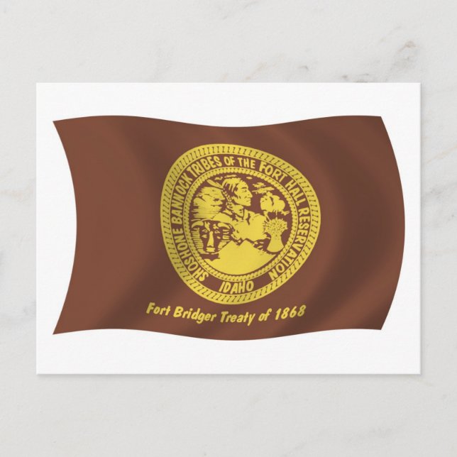 Carte postale du drapeau des tribus Bannock Shosho (Devant)