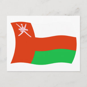 Carte postale du drapeau d'Oman