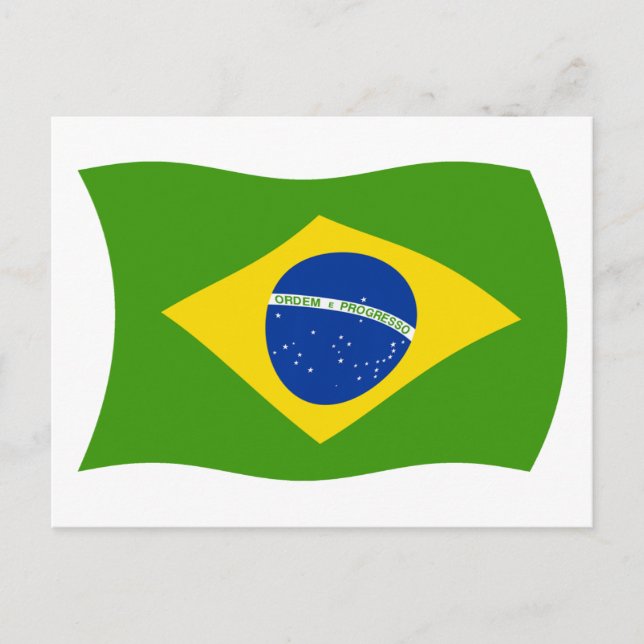 Carte postale du drapeau du Brésil (Devant)