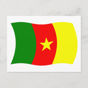 Carte postale du drapeau du Cameroun