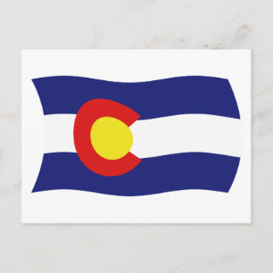 Carte postale du drapeau du Colorado