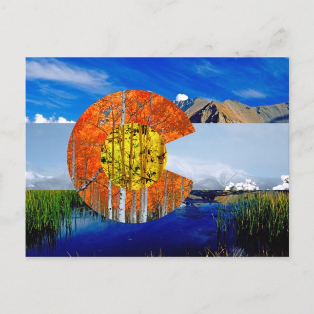 Carte postale du drapeau du Colorado (Devant)
