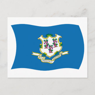 Carte postale du drapeau du Connecticut