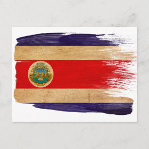 Carte postale du drapeau du Costa Rica