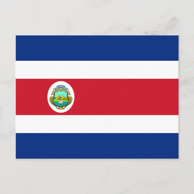 Carte postale du drapeau du Costa Rica (Devant)