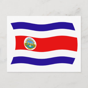 Carte postale du drapeau du Costa Rica