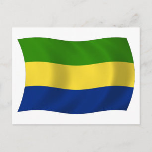 Carte postale du drapeau du Gabon