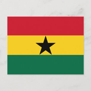 Carte postale du drapeau du Ghana