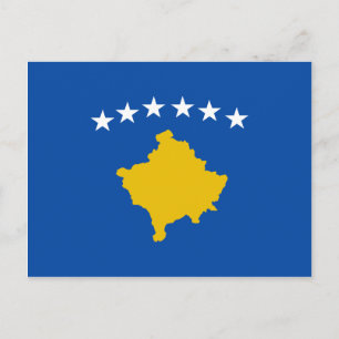 Carte postale du drapeau du Kosovo