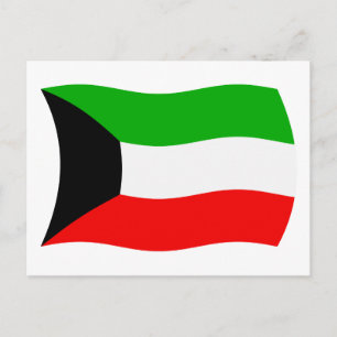 Carte postale du drapeau du Koweït