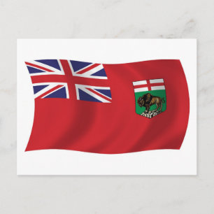 Carte postale du drapeau du Manitoba