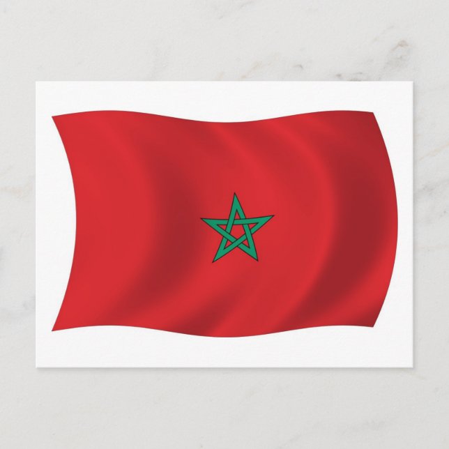 Carte postale du drapeau du Maroc (Devant)