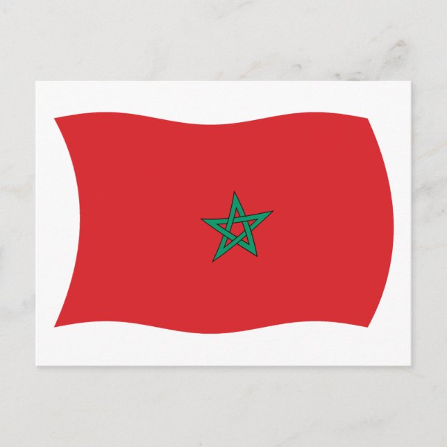 Carte postale du drapeau du Maroc (Devant)