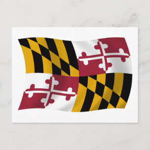 Carte postale du drapeau du Maryland