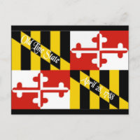 Carte postale du drapeau du Maryland