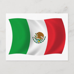 Carte postale du drapeau du Mexique