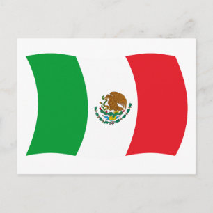 Carte postale du drapeau du Mexique