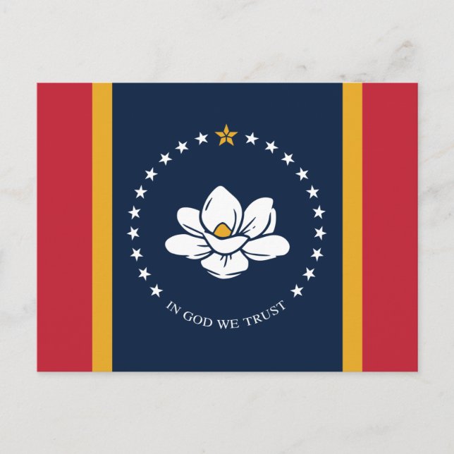 Carte postale du drapeau du Mississippi (2020) (Devant)