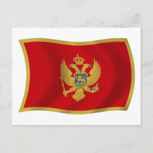 Carte postale du drapeau du Monténégro