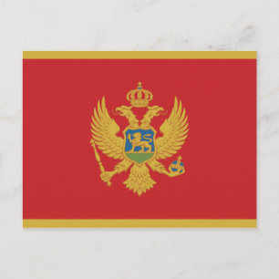 Carte postale du drapeau du Monténégro
