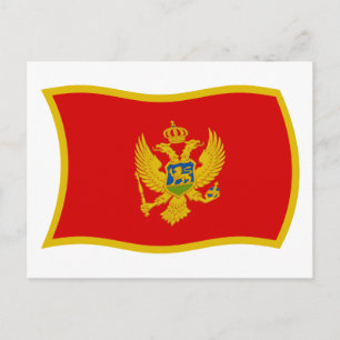 Carte postale du drapeau du Monténégro