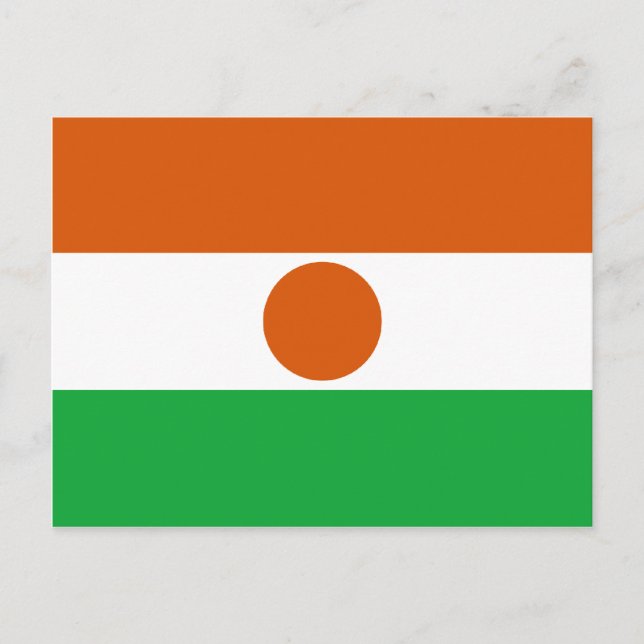 Carte postale du drapeau du Niger (Devant)