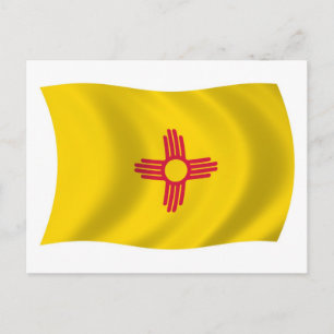 Carte postale du drapeau du Nouveau-Mexique