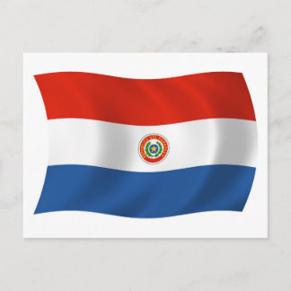 Carte postale du drapeau du Paraguay