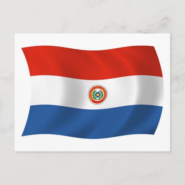 Carte postale du drapeau du Paraguay (Devant)