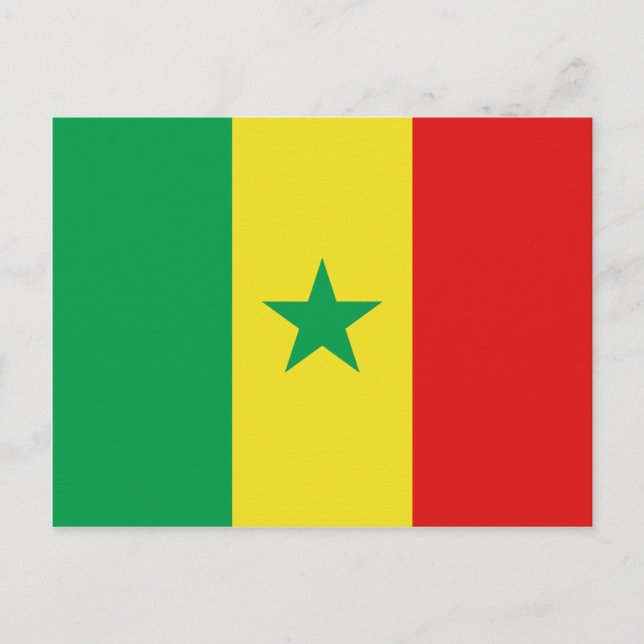Carte postale du drapeau du Sénégal (Devant)