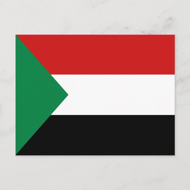 Carte postale du drapeau du Soudan (Devant)