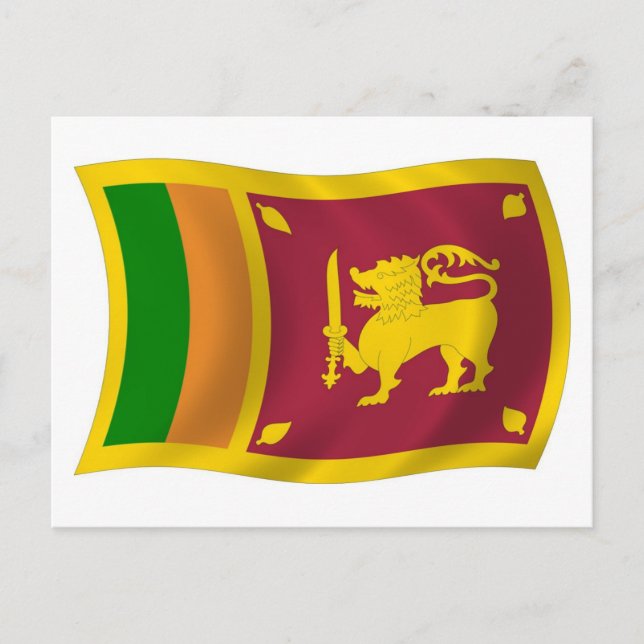 Carte postale du drapeau du Sri Lanka (Devant)