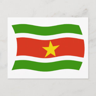 Carte postale du drapeau du Suriname
