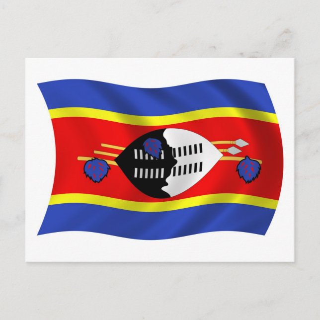Carte postale du drapeau du Swaziland (Devant)