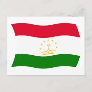Carte postale du drapeau du Tadjikistan