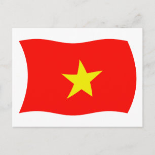 Carte postale du drapeau du Vietnam