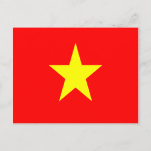 Carte postale du drapeau du Vietnam