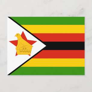 Carte postale du drapeau du Zimbabwe