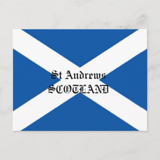 Carte postale du drapeau écossais St Andrews