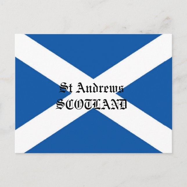 Carte postale du drapeau écossais St Andrews (Devant)