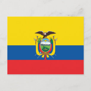 Carte postale du drapeau équatorien