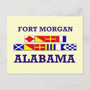 Carte postale du drapeau Fort Morgan