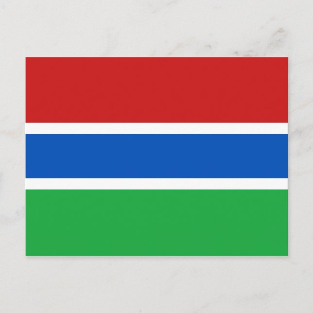 Carte postale du drapeau gambien (Devant)