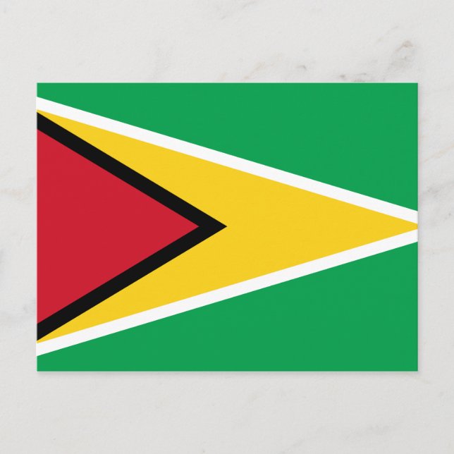Carte postale du drapeau guyanais (Devant)