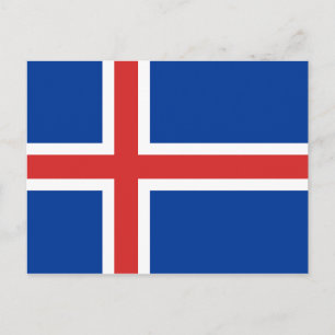 Carte postale du drapeau islandais